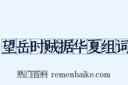 望岳时贼据华夏组词是什么意思的图片